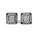 STERLING SILVER MEN'S EARRINGS Clear CZ