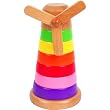 Discoveroo Wooden Windmill Stackeroo Stacking Toy