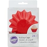 Wilton 415-0673 24-Pack Wave Baking Cup, Standard, Red