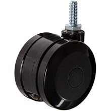 E.R. Wagner Stem Caster, Open Twin Swivel, Polyurethane Wheel