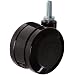 E.R. Wagner Stem Caster, Open Twin Swivel, Polyurethane Wheel
