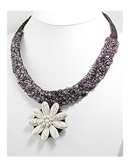 Flower Brass Howlite Necklace