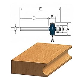 BOSCH 84616M 3/4-Inch Diameter 1/4-Inch Cut Carbide Tipped Edge Fluting Router Bit 1/4-Inch Shank