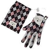 Glove It Pink and Grey Argyle Golf Glove (Hand=Left,Size=Small)
