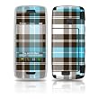 Turquoise Plaid Design Protective Skin Decal Sticker for LG Voyager VX10K VX10000 Cell Phone