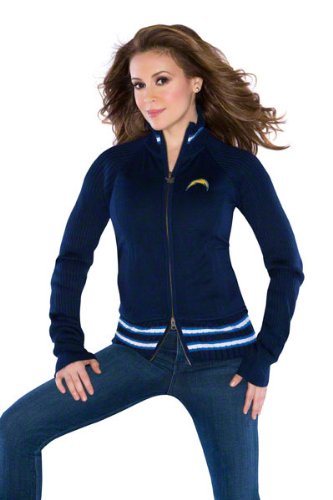 San Diego Chargers Women's Full-Zip Sweater Mix Jacket - by Alyssa Milano