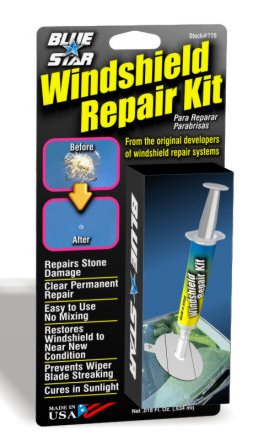 Blue-Star Fix your Windshield Do It Yourself Windshield Repair Kit, Made in USA
