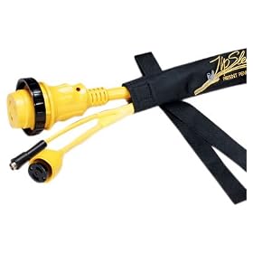 Marinco ZIP-01 Zipsleeve Electrical Shore Power Cord Cover (50-Amp or 30-Amp Cordsets, Black)