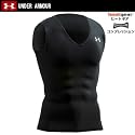 UNDER ARMOUR（アンダーアーマー） 【メンズ】【ヒートギア】UAコンプレッションスリーブレスVネックT　ブラック