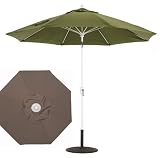 9 ft Auto Tilt Aluminium Patio Umbrella - Sunbrella Cocoa Color by Galtech