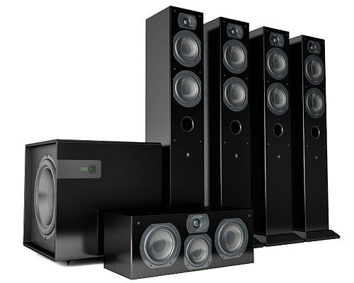 Aperion INTIMUS 5T Grand XD - 5.1-channel home theater speaker system - high-gloss black