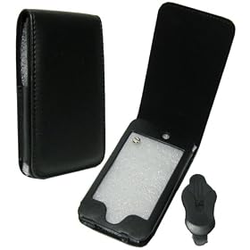 LUPO Black Leather Flip Case for Apple iPod Touch 2G (2nd Generation) 8gb, 16gb & 32gb