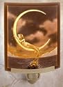 Mermaid and the Moon Lithophane Night Light Sepia Art Decor Nightlight by David Delamare