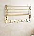 ROZIN Rozinsanitary Gold Finish Bathroom Folding Towel Rack Wall Mounted Clothes Towel Shelf Holder