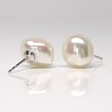 HinsonGayleAAAOne-of-a-KindUltra-OrientFree-FormBaroqueCulturedPearlStudEarrings(14KWhiteGold)