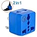 Australia Adapter by Yubi Power 2 in 1 Universal Travel Adapter with 2 Universal Outlets - Type I - 3 Pack