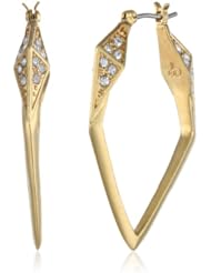 Sam Edelman Pave Geometric Gold Hoop Earrings