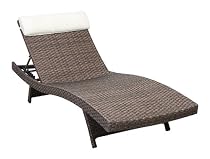 Big Sale Atlantic 2-Piece Tahiti Deluxe Lounger Wicker Lounger Set, Brown - 2 pack