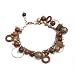 Wooden Beads and Metal Bauble Bracelet 
