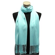 Gift Packaged "Olive N Figs" Solid Plain Pashmina Stole/Scarf/Wrap with a Complimentary Gift - 25 Vibrant Colors