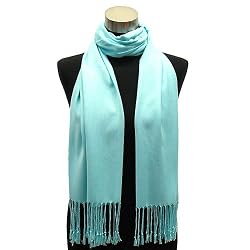 Gift Packaged "Olive N Figs" Solid Plain Pashmina Stole/Scarf/Wrap with a Complimentary Gift - 25 Vibrant Colors