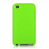 Green Minisuit Touch Case - Silicone skin design cases for Apple iPod Touch 4g 4th Generation bonus screen protector + Minisuit LCD Cleaner