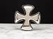 Silver Star "Maltese" Chrome Metal Belt Buckle