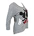 Disney Juniors Mickey and Minnie Cuddle Grey Knit Jersey Sizes (S-XL)