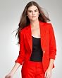 bebe Gabriella 3/4 Ruched Sleeve Blazer