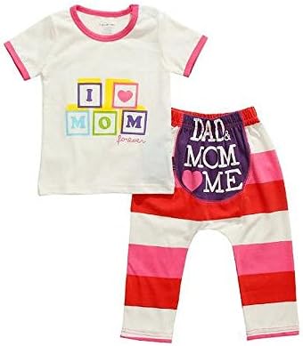 Mylilangelz Baby I Luv Mom Forever Baby Set 3-6M Pink