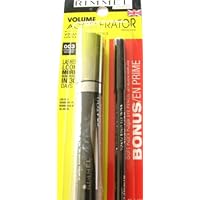 Rimmel Volume Accelerator Mascara 001 Black - Bonus Soft Kohl Kajal Eye Pencil Jet Black