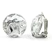 Schmuck Ohrclip, silber-verspiegelt, geh�mmert