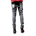 Meilaier Fashion Youth Slim Pencil Drainpipe Pants Mens Casual Skinny Jeans Grey