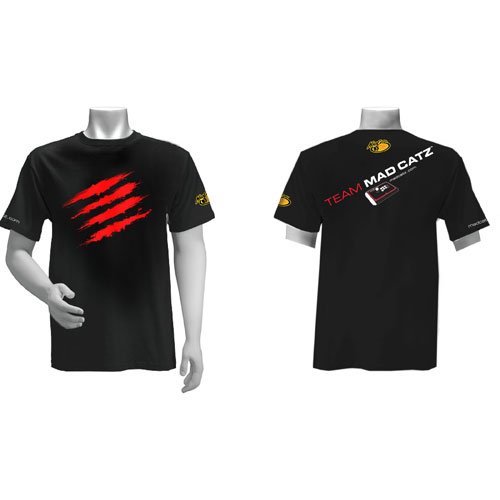 Team Mad Catz Tシャツ 黒/赤 M （ウメハラ着用デザイン）