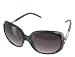 Womens Ladies Designer Fashion Sunglasses Shades with Free Hard Case - Black Lens &amp; Green Frame