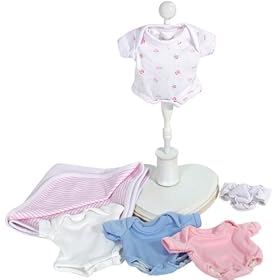Berenguer Assortment 3-4 Rompers ,Blanket and Diapher -R0052 by Berenguer