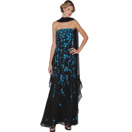 Black Evening Dress. Strapless Prom Dress. Evening Gown by Sean Collection (1878)