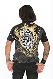 Rebel Spirit Embroidered Rebel Skull Rocker Shirt Medium - 3XL