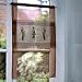 Straight organza curtain panel grey 45x120
