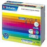 三菱化学メディア｜三菱化学メディア DVD-R 4.7GB PCデータ用 CPRM 16倍速対応 10枚スリムケース入り ワイド印刷可能 DHR47JDP10V1