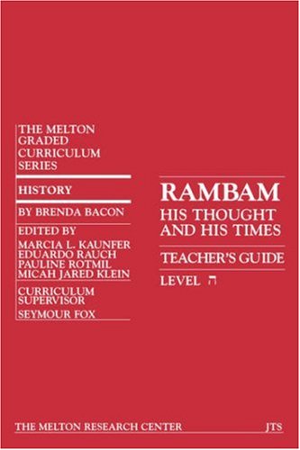 Rambam: His Life And Times (Teacher's Guide) under Conservative in The Books Store