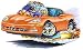 24 *Firebreather* 2005-10 Corvette Z-06 LS-7 cartoon Car Wall Graphic color Decal Sticker Home Game Kids Room Garage Man Cave Decor NEW !!