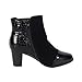 BELLA MARIE PAULA-17 Women's Cap Toe Elastic Snake Fashion Stacked Ankle Booties