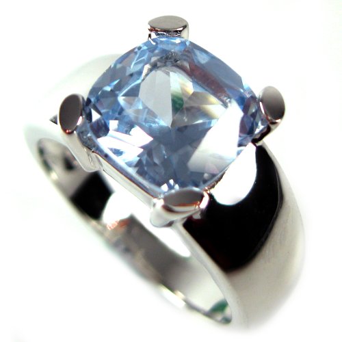 Positano Damen-Ring 925 Sterling-Silber rhodiniert mit einem Blautopas R151092BT-64 Preisvergleich