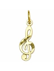 14K Gold Treble Clef Charm