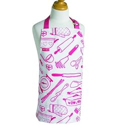 Kid's Vinyl Apron - Retro Kitchen Azalea