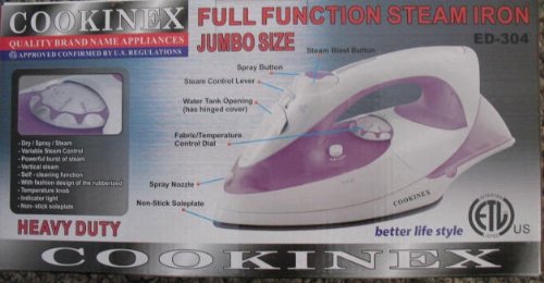 Fulll Function Jumbo Size Steam Iron Purple ED-304