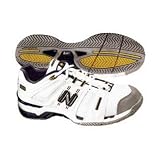 Men's New Balance CT1002W (2E) Tennis Shoe-White/Navy/Yellow (11.5)