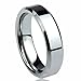 6MM Titanium Comfort Fit Wedding Band Ring Beveled Edges Flat Classy Ring (6 to 14)