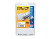 Avery Self-Adhesive Removable Labels, 0.5 x 1.75 Inches, White, 840 per Pack (05422)